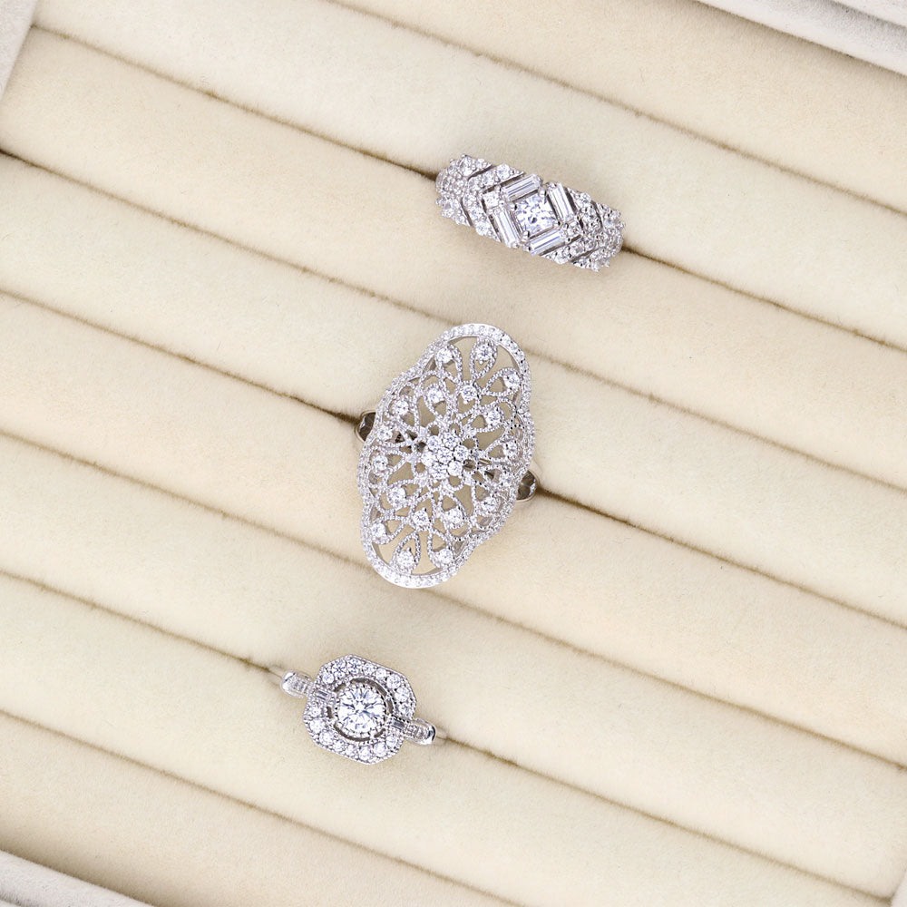 Image Contain: 3-Stone Ring, Bar Ring, Flower Ring