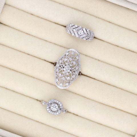 Image Contain: 3-Stone Ring, Bar Ring, Flower Ring