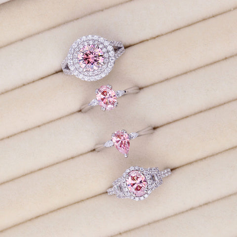 Image Contain: 3-Stone Ring, Halo Split Shank Ring