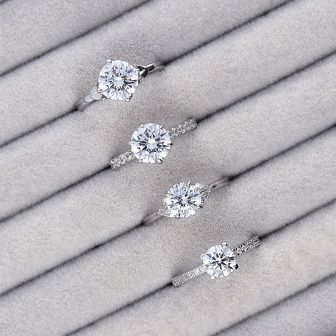 Image Contain: Solitaire Ring, Solitaire with Side Stones Ring