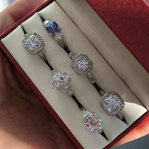 Image Contain: 3-Stone Ring, Halo Ring