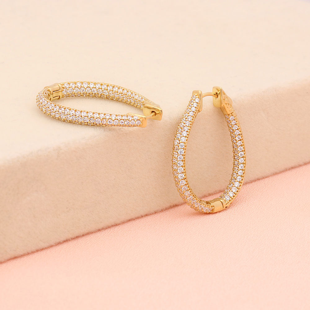 Image Contain: Teardrop Inside-Out Hoop Earrings