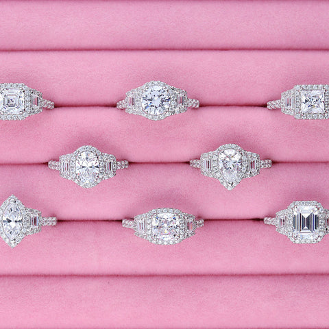 Image Contain: 3-Stone Ring, Halo Ring