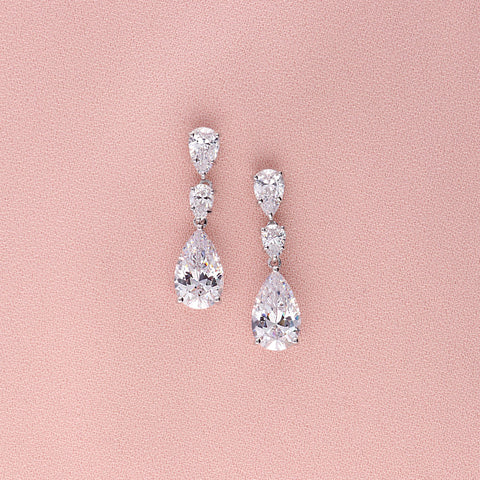 Image Contain: 3-Stone Dangle Earrings