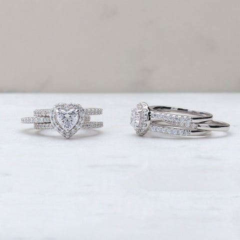 Image Contain: Half Eternity Ring, Halo Ring