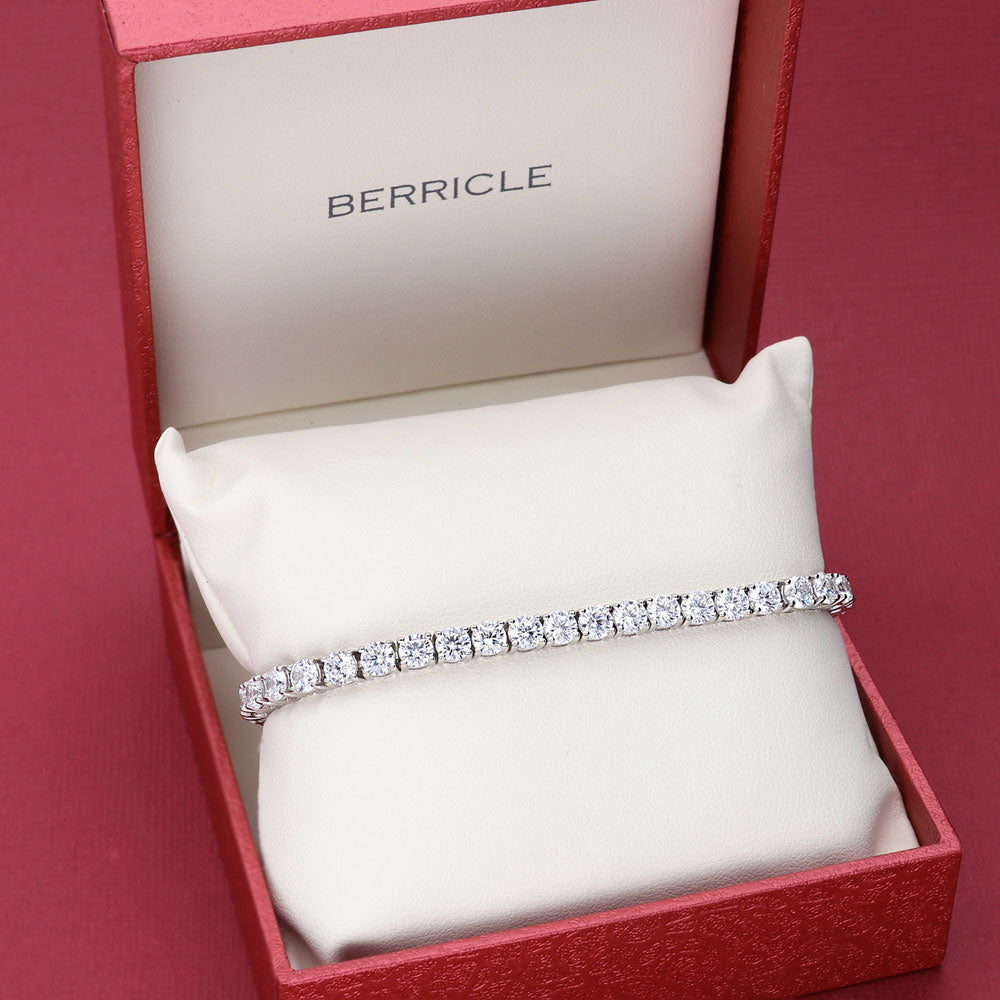Flatlay view of CZ Tennis Bracelet in Sterling Silver, 6 of 11