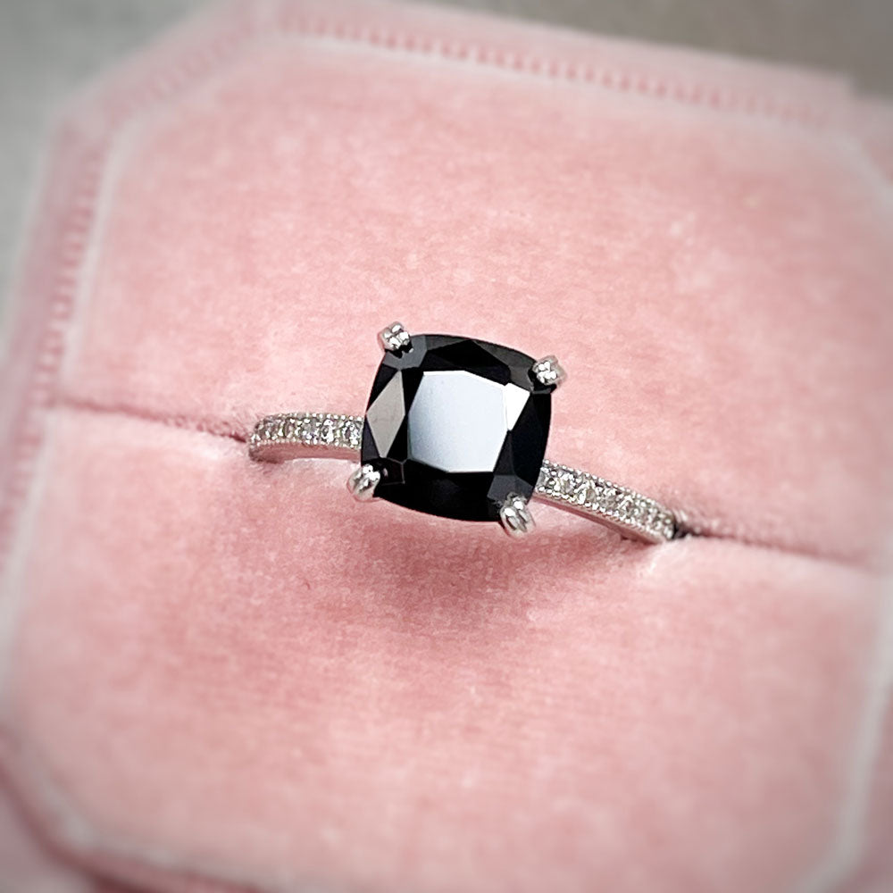 Image Contain: Solitaire with Side Stones Ring