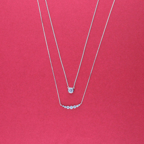 Image Contain: Graduated Pendant Necklace, Solitaire Pendant Necklace