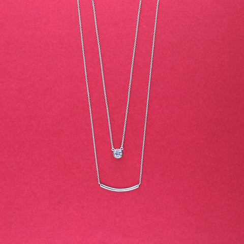 Image Contain: Bar Pendant Necklace, Solitaire Pendant Necklace