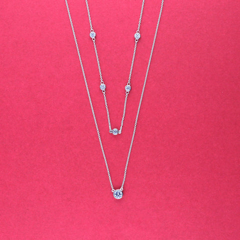 Image Contain: CZ by the Yard Station Necklace, Solitaire Pendant Necklace