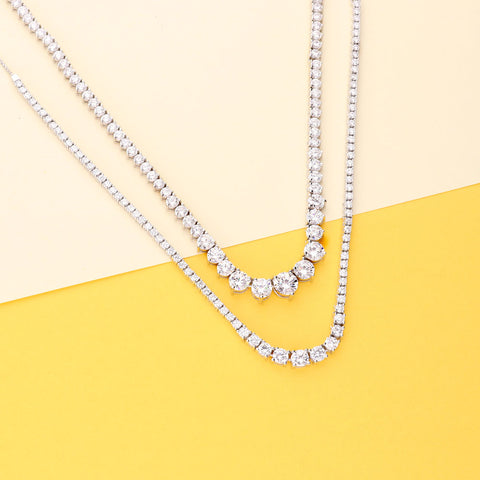 Image Contain: Graduated Tennis Necklace