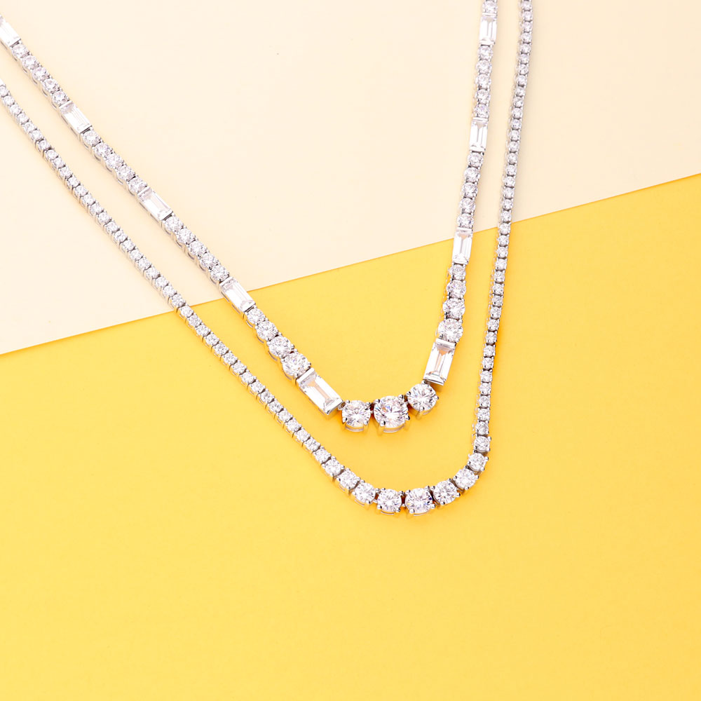 Image Contain: Art Deco Tennis Necklace, Graduated Tennis Necklace