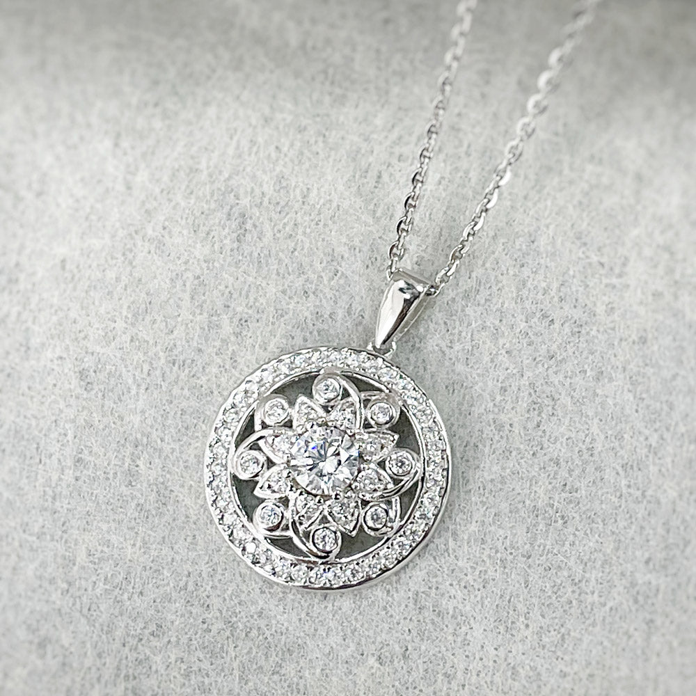 Image Contain: Flower Pendant Necklace