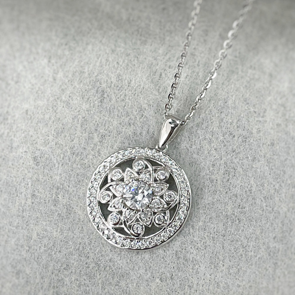 Image Contain: Flower Pendant Necklace
