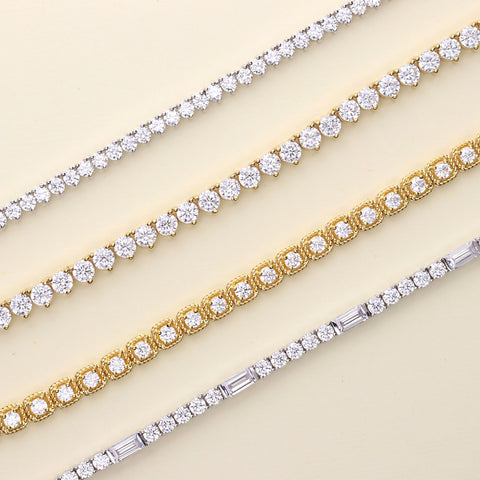 Image Contain: Art Deco Tennis Necklace, Cable Tennis Necklace, Graduated Tennis Necklace, Tennis Necklace
