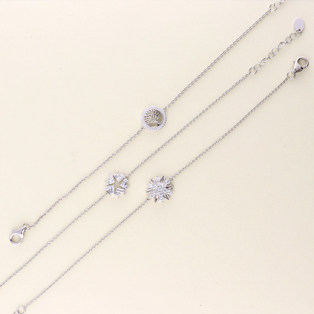 Image Contain: Family Tree Chain Bracelet, Flower Chain Bracelet, Wreath Chain Bracelet