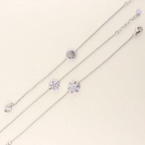 Image Contain: Family Tree Chain Bracelet, Flower Chain Bracelet, Wreath Chain Bracelet