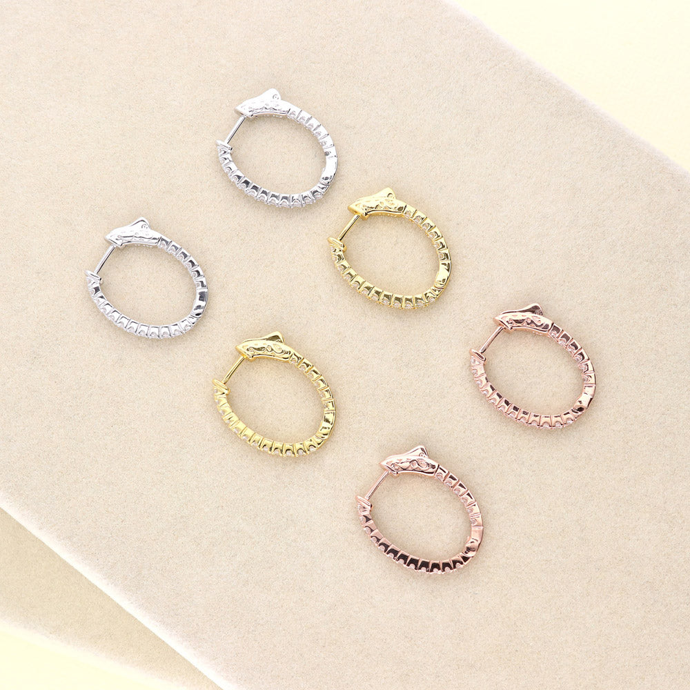 Image Contain: Oval Inside-Out Hoop Earrings