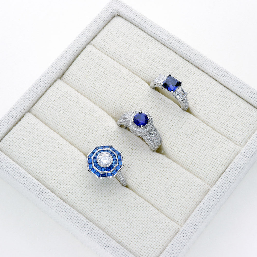 Image Contain: 3-Stone Ring, Halo Ring