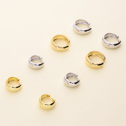 Image Contain: Dome Hoop Earrings, Dome Huggie Earrings