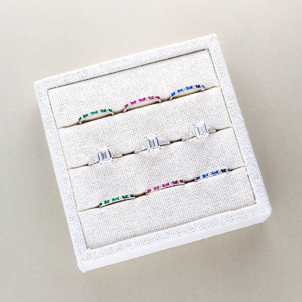 Image Contain: Art Deco Half Eternity Ring, Solitaire with Side Stones Ring