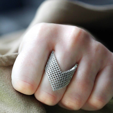 Image Contain: Model Wearing Arrow Ring