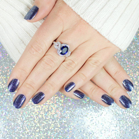 Image Contain: Model Wearing Solitaire with Side Stones Ring