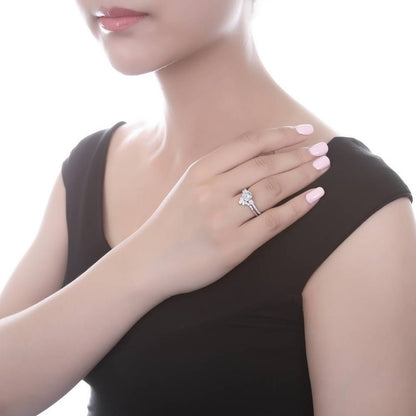 3-Stone 1.25ct CZ Ring in Sterling Silver