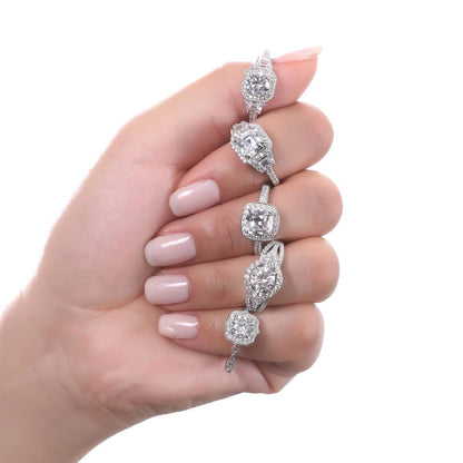 3-Stone 1.25ct CZ Ring in Sterling Silver