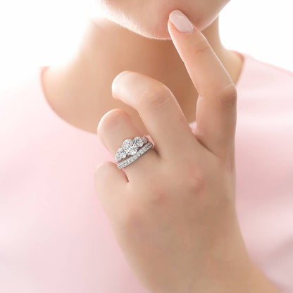 Pave CZ Eternity Ring in Sterling Silver
