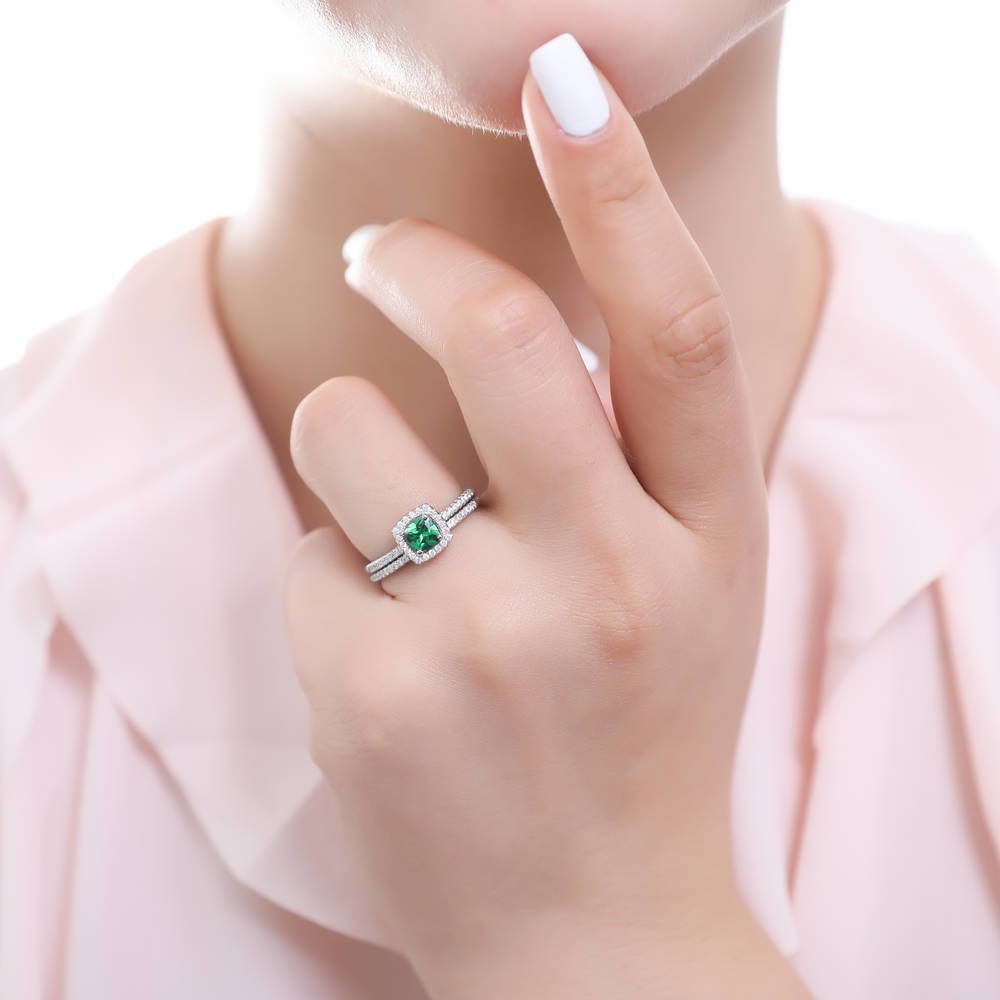Pave CZ Eternity Ring in Sterling Silver