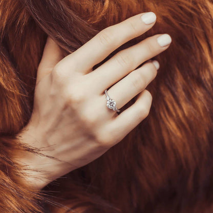 3-Stone 5-Stone 1.25ct CZ Ring Set in Sterling Silver