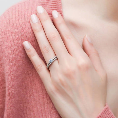 Solitaire 0.35ct CZ Ring in Sterling Silver