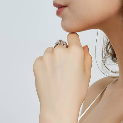 3-Stone 2ct CZ Ring in Sterling Silver