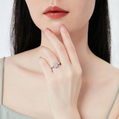 3-Stone Wishbone 7-Stone 2.1ct CZ Ring Set in Sterling Silver