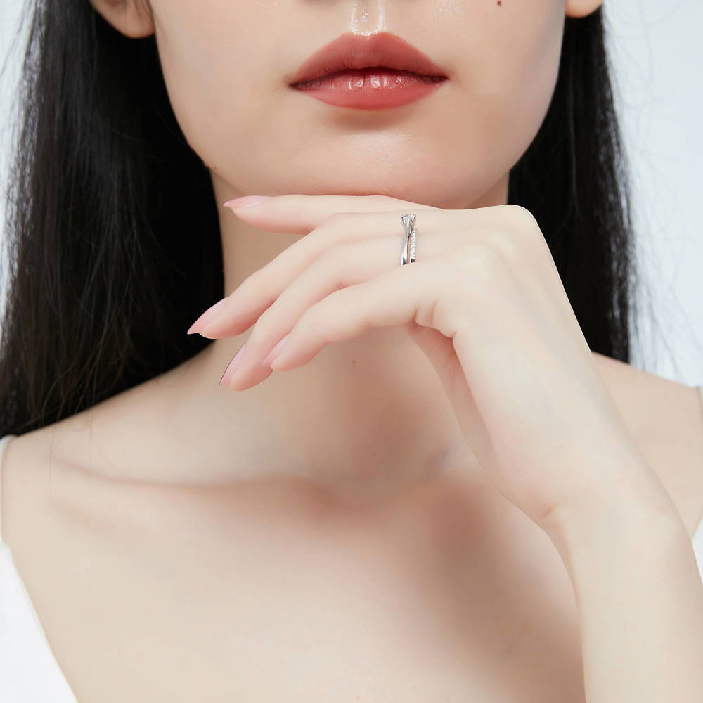 Solitaire 0.35ct CZ Ring in Sterling Silver