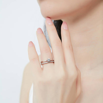 Solitaire 0.35ct CZ Ring in Sterling Silver