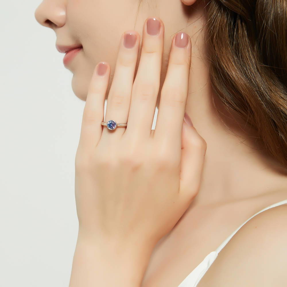 Model Wearing Solitaire Ring Style R1631-02