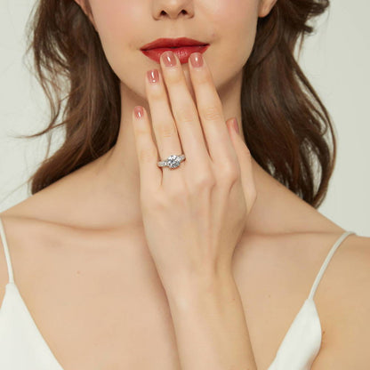 Solitaire 2.7ct CZ Ring Set in Sterling Silver