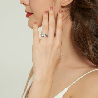 3-Stone 1.2ct Oval CZ Ring in Sterling Silver