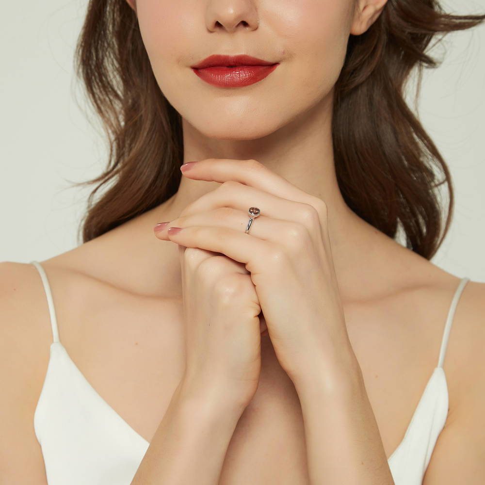 Model Wearing Solitaire Ring Style R1532-02