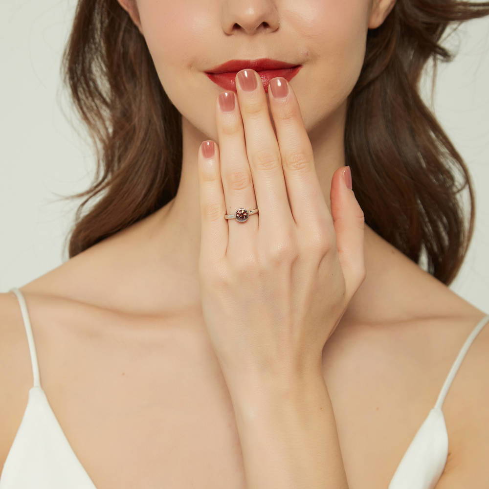 Model Wearing Solitaire Ring Style R1532-02