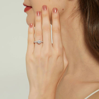 Solitaire 1.25ct CZ Ring Set in Sterling Silver