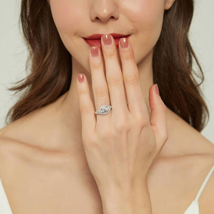 3-Stone 0.8ct CZ Ring in Sterling Silver