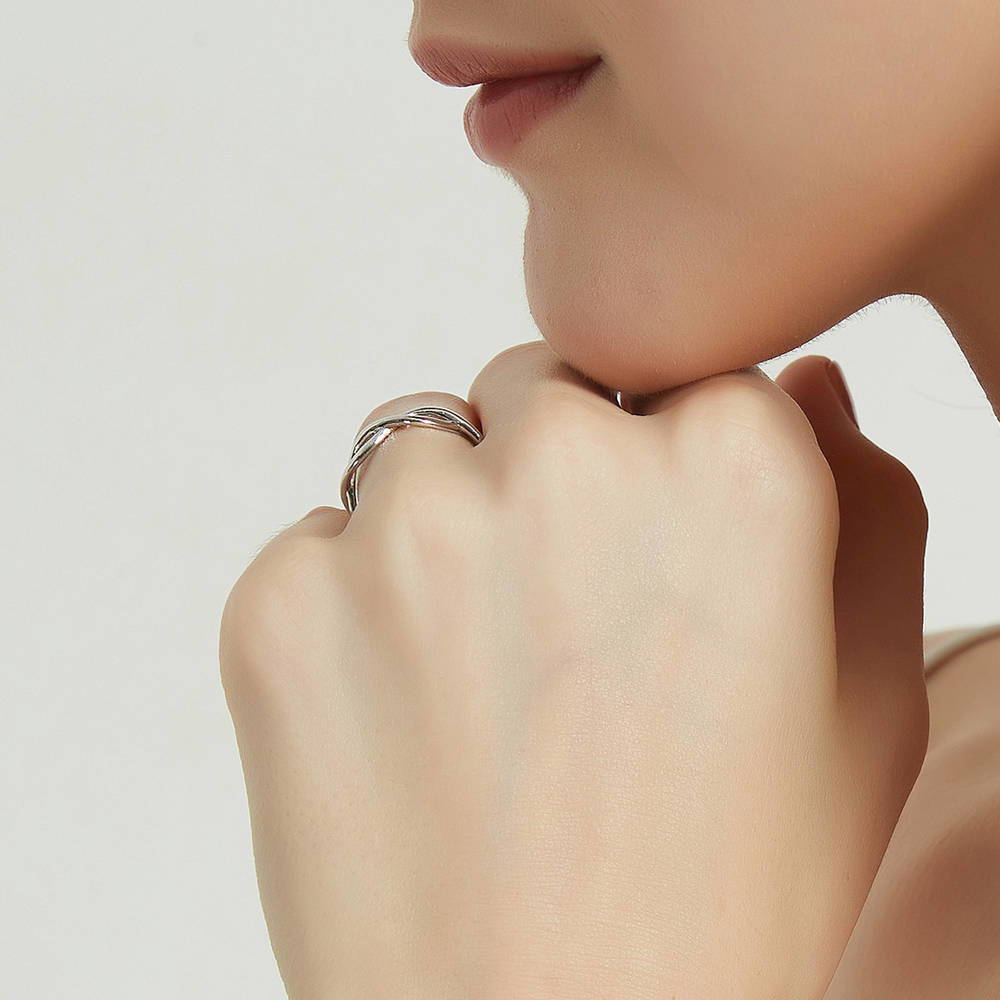 Woven Band in Sterling Silver