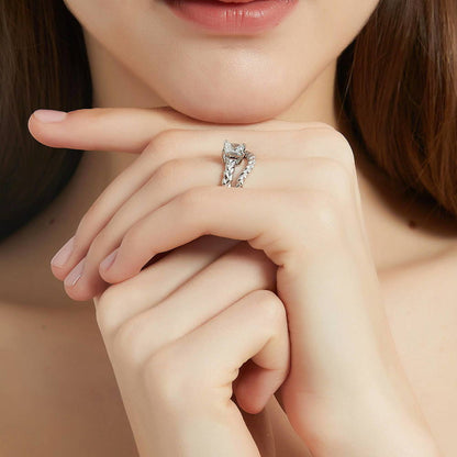 Woven Solitaire 1.2ct CZ Ring in Sterling Silver