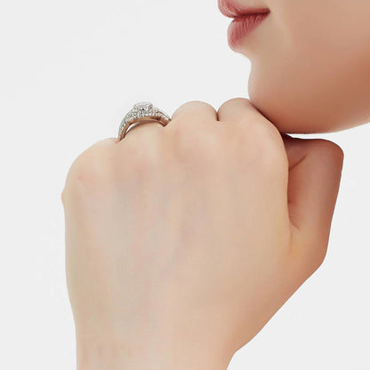 Dome CZ Eternity Ring in Sterling Silver