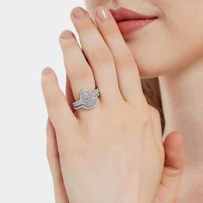 Dome CZ Eternity Ring in Sterling Silver