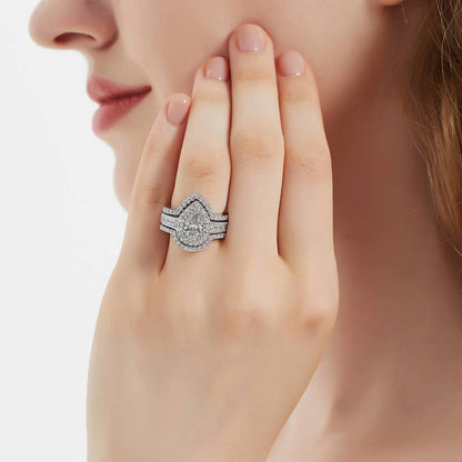 Dome CZ Eternity Ring in Sterling Silver