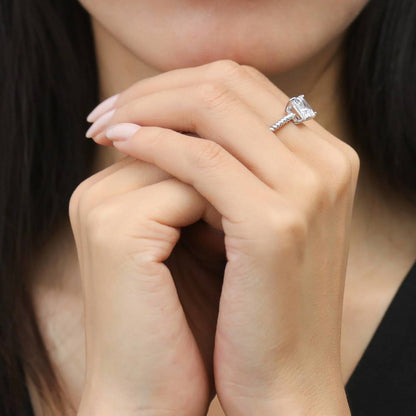 Woven Solitaire 2ct CZ Ring in Sterling Silver